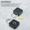 Kép 6/8 - Smart Lock Intelligens lakat csomagtartó ajtókhoz CR2032 gombcellás tápegységgel (ujjlenyomat-zár)