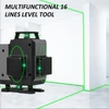 Kép 10/13 - Zöld 4D Green Cross Line Professional építkezéshez Két 360°-os függőleges és két 360°-os vízszintes lézerszintező távirányítóval - 16 vonal