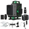 Kép 1/13 - Zöld 4D Green Cross Line Professional építkezéshez Két 360°-os függőleges és két 360°-os vízszintes lézerszintező távirányítóval - 16 vonal