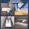 Kép 13/13 - Spray Mop padlótisztításhoz 360 fokos centrifugálás nedves száraz porfelmosó 270 ml-es újratölthető vizes palackkal 2 mosható párna 1 súroló permetező mikroszálas keményfához, csempéhez, padlóhoz - Stílus 1