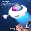 Kép 2/18 - Electric Smart Gravity UFO önszórakoztató tollas pálca kisállatjáték - Macska szerelmeseinek