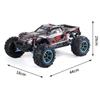 Kép 2/8 - F21A 1/10 2.4GHz 75km/h Távirányító 4WD fémvázas terepautó - Fekete, 2 akkumulátor