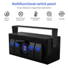 Kép 8/9 - 4 Gang Rocker billenőkapcsoló doboz 4 irányú USB gyorstöltő kék fény kapcsoló Kettős USB 4.8A 12/24V univerzális többfunkciós szerelődoboz lakókocsi kamion utánfutó jachthoz