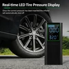 Kép 10/10 - Hordozható légkompresszor vezeték nélküli USB autó motorkerékpár golyós gumiabroncshoz, felfújható automatikus kikapcsolás digitális nyomásmérő LED-lámpával