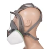 Kép 3/9 - 6800x újrafelhasználható teljes arcot fedő légzőkészülék 18 az 1-ben gáztakaró légzőkészülék festőgéphez, polírozáshoz, hegesztés elleni védelemhez - Szürke-zöld
