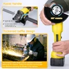 Kép 5/8 - 21V 125mm M14 elektromos csiszolószerszám Többfunkciós lítium vágógép vágáshoz, polírozáshoz, kerámia, csempe, fa, kő, acél - 2 akkumulátor