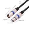 Kép 12/14 - 1,5 m XLR kábel DMX színpadi fénykábel 3 tűs apa-anya csatlakozós fekete PVC jack mikrofonkábel (10 db)