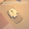 Kép 2/15 - Gaming egér Hárommódú vezeték nélküli csatlakozás BT5.0 DPI 1600 Csendes kialakítás Hosszú akkumulátor-élettartam Ergonomikus kialakítás számítógéphez és laptophoz - Pink