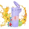 Kép 1/8 - Hordozható turmixgép shake-ekhez és turmixokhoz, 4000 mAh Type-C, újratölthető 460 ml, 6 éles pengével, 22 000 fordulat/perces gyümölcscentrifuga csészével - Lila