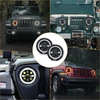 Kép 4/9 - 7 hüvelykes LED-es fényszóró kerek fényszóró Hi/Lo Beam DRL-vel és borostyánsárga irányjelzővel autókhoz, motorkerékpárokhoz - 2 db
