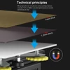 Kép 13/15 - 3D nyomtató PEI lapnyomtató ágy + Mágneses matrica Rugalmas eltávolítható rugós acél építési felület öntapadó hátlappal 180x180mm