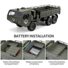 Kép 5/10 - 2,4 GHz-es 6WD nagy sebességű elektromos távirányítós teherautó terepjáró fényszórókkal - 2 akkumulátor