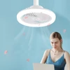 Kép 4/10 - Intelligens távirányítós LED ventilátor lámpa E27 csavaros szabályozható, aromaterápiás világítás ventilátor lámpa - Fehér