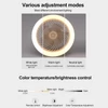Kép 6/10 - Intelligens távirányítós LED ventilátor lámpa E27 csavaros szabályozható, aromaterápiás világítás ventilátor lámpa - Fehér