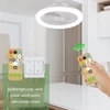 Kép 7/10 - Intelligens távirányítós LED ventilátor lámpa E27 csavaros szabályozható, aromaterápiás világítás ventilátor lámpa - Fehér