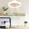 Kép 8/10 - Intelligens távirányítós LED ventilátor lámpa E27 csavaros szabályozható, aromaterápiás világítás ventilátor lámpa - Fehér