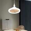 Kép 3/3 - Intelligens távirányítós LED ventilátor lámpa E27 csavaros szabályozható, aromaterápiás világítás ventilátor lámpa - Sárga