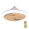 Kép 1/3 - Intelligens távirányítós LED ventilátor lámpa E27 csavaros szabályozható, aromaterápiás világítás ventilátor lámpa - Sárga