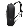 Kép 19/20 - USB töltőportos kemping, utazási, üzleti hátizsák, 3db/szett - Fekete