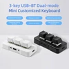 Kép 8/8 - MK321BT 3 gombos mini, testreszabott billentyűzet mechanikus kék gombokkal USB+BT kettős módú csatlakozással - Fekete