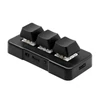 Kép 1/8 - MK321BT 3 gombos mini, testreszabott billentyűzet mechanikus kék gombokkal USB+BT kettős módú csatlakozással - Fekete