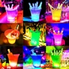 Kép 4/20 - 5 literes összecsukható LED világító jégvödör, hordozható BT sztereó támogatás 6 fénymód és hang aktiválva kültéri kemping party bárhoz KTV