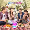 Kép 12/20 - 5 literes összecsukható LED világító jégvödör, hordozható BT sztereó támogatás 6 fénymód és hang aktiválva kültéri kemping party bárhoz KTV