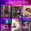 Kép 5/17 - LED Sunrise színes asztali környezeti világítás beépített BT hangszóróval, ébresztőórával, vezeték nélküli töltési funkcióval támogatja a Tuya alkalmazásvezérlést - Fekete