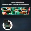Kép 9/11 - 24M digitális mikroszkóp 3x digitális nagyítású fotó videó funkció 3D hatás 7 hüvelykes állítható kijelzővel