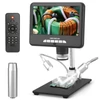 Kép 1/11 - 24M digitális mikroszkóp 3x digitális nagyítású fotó videó funkció 3D hatás 7 hüvelykes állítható kijelzővel