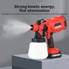 Kép 4/13 - 21V Max akkumulátoros elektromos festékszóró 3 réz fúvókával 3 permetezési mintával 900 ml-es tartály bútorokhoz / kerítéshez / falakhoz / ajtókhoz / kerti székekhez - Piros