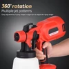 Kép 9/13 - 21V Max akkumulátoros elektromos festékszóró 3 réz fúvókával 3 permetezési mintával 900 ml-es tartály bútorokhoz / kerítéshez / falakhoz / ajtókhoz / kerti székekhez - Piros