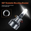Kép 3/5 - Autó LED fényszóró izzók IP68 Vízálló 6000K 30W 3100LM (2db) - H4