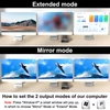Kép 5/8 - USB 3.0 KVM Switcher Három bemenetes, két kimenetű, kétmonitoros kapcsoló 8K@30Hz 4K@144Hz USB 3.0 Displayport vezetékes távirányítóval és 4 mellékelt kábellel Kompatibilis Mac/Windows/Linux rendszerrel