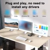 Kép 6/8 - USB 3.0 KVM Switcher Három bemenetes, két kimenetű, kétmonitoros kapcsoló 8K@30Hz 4K@144Hz USB 3.0 Displayport vezetékes távirányítóval és 4 mellékelt kábellel Kompatibilis Mac/Windows/Linux rendszerrel