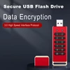 Kép 10/12 - Titkosított biztonságos USB flash meghajtó AES 256 bites USB 3.0 hardveres jelszó Automatikus zár alumíniumötvözet ház titkosító billentyűzettel - 256GB