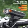 Kép 2/20 - WEST BIKING 400 Lumen USB újratölthető kerékpáros lámpa vízálló több üzemmódban - Fekete