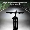 Kép 3/20 - WEST BIKING 400 Lumen USB újratölthető kerékpáros lámpa vízálló több üzemmódban - Fekete