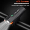 Kép 4/20 - WEST BIKING 400 Lumen USB újratölthető kerékpáros lámpa vízálló több üzemmódban - Fekete