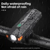 Kép 9/20 - WEST BIKING 400 Lumen USB újratölthető kerékpáros lámpa vízálló több üzemmódban - Sárga