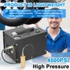 Kép 7/7 - 4500PSI elektromos nagynyomású légkompresszor kültéri autógumi felfújó szivattyú barométer beépített transzformátorral