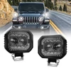 Kép 4/5 - 120 W 18000LM szuperfényes vízálló spot ködlámpa autóhoz, motorkerékpárhoz, terepjáróhoz, ATV teherautóhoz (2 db) - Négyzet alakú LED-es lámpa