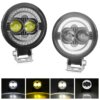 Kép 3/5 - 120 W 18000LM szuper fényes vízálló spot ködlámpa autóhoz, motorkerékpárhoz, terepjáróhoz, ATV teherautóhoz (2 db) - Kerek LED-es lámpa