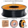 Kép 7/9 - GEEETECH nagy sebességű PLA 3D nyomtatószál, 1,75 mm, nagy folyékonyságú, gyorsan kötő 1 kg, pontosság +/-0,03 mm, szabvány (1 tekercs) - Fekete