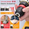 Kép 11/13 - 21 V 2 az 1 elektromos lítium fúró/csavarhúzó, nagy nyomatékú szálcsiszolt motor, praktikus háztartási gépekhez, bútorszereléshez, autóelektronika javításához - 2 akkumulátor