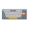 Kép 1/18 - iBlancod vezeték nélküli mechanikus billentyűzet 84 gomb 2.4G+BT5.0+C típusú 3 csatlakozás Alacsony profilú elrendezés 15 Fényhatás 5 Fényerőszint - Világos szürke, kék gombokkal