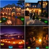 Kép 5/10 - 10 RGB LED színes gradiens dugaszolható földi terasz, kerti pázsitlámpa