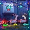 Kép 8/10 - 10 RGB LED színes gradiens dugaszolható földi terasz, kerti pázsitlámpa