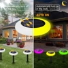 Kép 10/10 - 10 RGB LED színes gradiens dugaszolható földi terasz, kerti pázsitlámpa