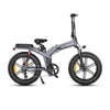 Kép 1/13 - ENGWE X20 Ebike 20 * 4,0 hüvelykes gumiabroncs 750 W-os integrált kerékmotor teljes felfüggesztésű, összecsukható elektromos kerékpár 14,4 Ah és 7,8 Ah kettős akkumulátoros kettős hidraulikus tárcsafék - Szürke